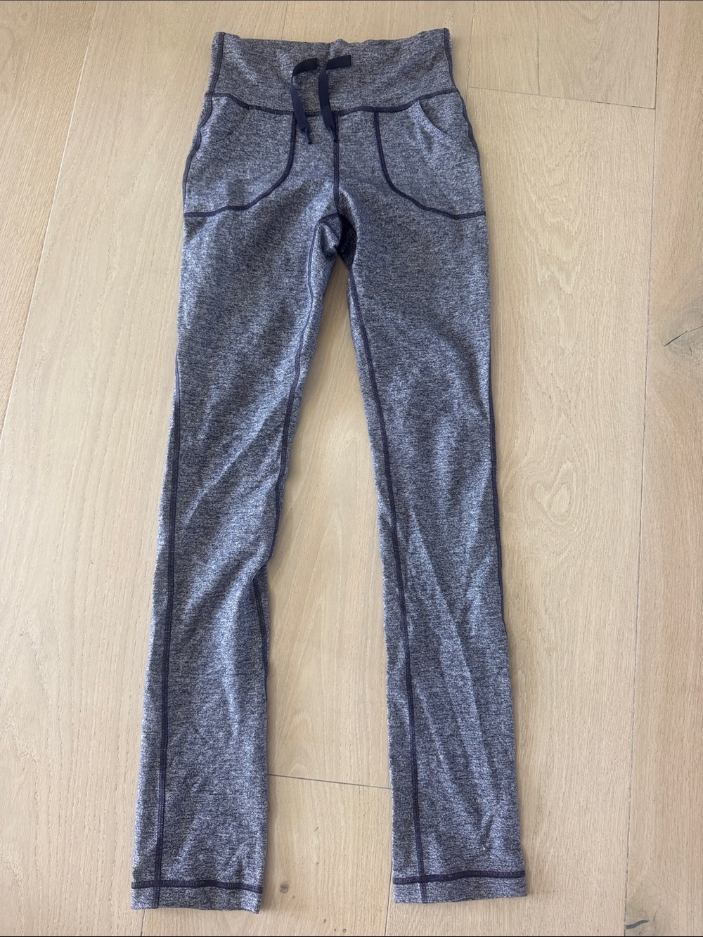 lululemon athletica Heather Gray Drawstring Active Leggings